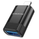 Перехідник Borofone BV18 IP Lightning Male to USB 2.0 Female OTG adapter Black - зображення 2