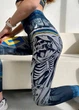 Спортивний жіночий костюм для фитнесу Dionafit з принтом Ukraine топ та лосини XL - зображення 6