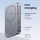 Магнитная батарея UGREEN PB206 Magnetic Magsafe Powerbank 10 000mAh 20W USB-C с складной подставкой Беспроводной портативный павербанк Grey - изображение 10