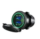 Автомобильная зарядка врезная (встраиваемая) 2 USB 12-24В, QC 3.0 (быстрая зарядка) Зеленая, сенсорная кнопка - изображение 4