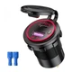 Врезная USB зарядка в машину Quick Charge 3.0 USB + PD Type-C 12В-24В, QC 3.0 (быстрая зарядка), 36Вт, Красная - изображение 1