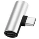Перехідник Type-C to Jack 3.5 мм 1.0m 2in1 XoKo (AC-205-SLV) (175020) - зображення 2