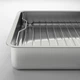 Форма для печі з ґратами IKEA кінсіс нержавіюча сталь, 40x32 см 100.990.53 - зображення 6