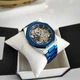 Механические класические мужские часы Forsining 8202 Blue - изображение 5