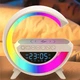Настільна смарт гугл лампа, нічник BT-3401 RGB Rainbow Light-Wireless Happy Light з Bluetooth колонкою + бездротова зарядка Біла - зображення 1