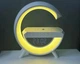 Настільна смарт гугл лампа, нічник BT-3401 RGB Rainbow Light-Wireless Happy Light з Bluetooth колонкою + бездротова зарядка Біла - зображення 5