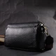 Классическая кожаная женская сумка с плечевой лямкой Vintage 22405 Черная - изображение 8