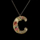 Кулон з латуні Michal Negrin у вигляді літери "C" з кристалами Swarovski - зображення 2