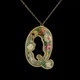 Кулон з латуні Michal Negrin у вигляді літери "Q" з кристалами Swarovski - зображення 2