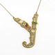 Кулон з латуні Michal Negrin у вигляді літери "y" з кристалами Swarovski - зображення 1