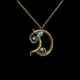 Кулон з латуні Michal Negrin у вигляді букви D з кристалами Swarovski - зображення 2