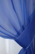 Кухонний комплект VR-Textil № 051к тюль і шторки з підв'язками синій з білим 270х170 см (50-113) - зображення 3