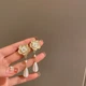 Сережки "Pearl Rose", золото - изображение 2