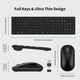 Комплект беспроводной клавиатуры и мыши с подсветкой Jelly Comb, 2,4G адаптером USB/Type-C для Mac OS, Windows и Android - изображение 2
