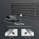 Комплект беспроводной клавиатуры и мыши с подсветкой Jelly Comb, 2,4G адаптером USB/Type-C для Mac OS, Windows и Android - изображение 4