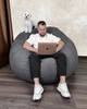 Диван безкаркасний круглий Coolki Велюр антикіготь 140x70 - зображення 8