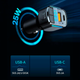 Автомобильный FM ФМ модулятор Terra С34, Bluetooth 5.0, трансмиттер, вольтметр, USB 3.1А, Type C - изображение 3