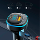 Автомобильный FM ФМ модулятор Terra С33, Bluetooth 5.0, трансмиттер, вольтметр, USB 3.1А, Type C - изображение 3