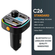 Автомобильный FM ФМ модулятор Terra С26, Bluetooth 5.0, трансмиттер, USB 3.1А, Type C - изображение 4