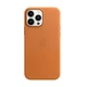 Чехол кожаный Nskins Premium (AAA) Leather Case with MagSafe для Apple iPhone 13 Pro Max (6.7") Golden Brown - изображение 1