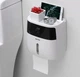 Держатель туалетной бумаги Ecoco настенный с полкой для телефона - White Black Ecoco ECOCO-W/B белый|черный - изображение 2