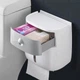Держатель туалетной бумаги Ecoco настенный с полкой для телефона - White Grey Ecoco ECOCO-W/G белый|серый - изображение 3
