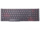 Клавіатура для ноутбуків ACER Nitro 5 (AN515-46, AN515-56, AN515-57, AN515-58, AN517-41, AN517-54, AN517-55, AN517-56, AN715-51) — чорна, RU-розкладка, без рамки, з червоною підсвіткою - зображення 3