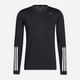 Rashguard męski Adidas Tf Ls Ft 3S GL0459 XS Czarny (4064045745001) - obraz 1