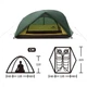 Палатка сверхлегкая двухместная с футпринтом Naturehike Star-River 2 Updated NH17T012-T 210T Темно-зеленая (6927595789049) - изображение 3