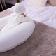 Подушка MirSon для вагітних та годування 8300 Velvet Line 28-0001 White Велюр 30х170х20 см (2200006200253) - зображення 9