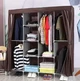 Тканевый шкаф органайзер Storage Wardrobe на 4 секции Коричневый (28165PSHKB) FG22 - изображение 2