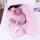 Подушка MirSon для вагітних і відпочинку Satin Stripe 8026 U-подібна Pink (2200006178644) - зображення 2
