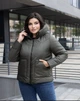 Осенняя куртка женская большого размера UF-fashion 00047-mdt 56 хаки - изображение 1