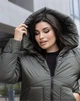 Осенняя куртка женская большого размера UF-fashion 00047-mdt 56 хаки - изображение 3