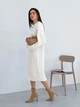 Платье вязаное миди женское ARTKNIT Оливия One Size Молочное (4823093454989) - изображение 4