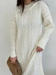 Платье вязаное миди женское ARTKNIT Оливия One Size Молочное (4823093454989) - изображение 5