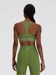 Спортивный топ для фитнеса женский New Balance Pace WB41048DEK XS Хаки (197375110554) - изображение 2