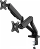 Настольное крепление для двух мониторов OfficePro MA412B с пружиной 17-32" 2-9 кг Black - изображение 4