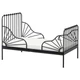 Раздвижная кровать с реечным дном IKEA МИННЕН, черный, 80x200 см, 391.246.22 - изображение 5