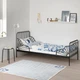 Раздвижная кровать с реечным дном IKEA МИННЕН, черный, 80x200 см, 391.246.22 - изображение 7