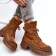 Trapery damskie na obcasie Narelona 38 Camel (5905677021318) - obraz 7