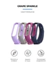 Комплект ремінців MRK для Xiaomi Mi Band 5/6/7 Grape Sparkle, чотири ремінці + 4 металеві кнопки (mrk7774) - зображення 2