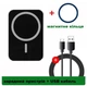 Бездротовий магнітний автомобільний зарядний пристрій 30W+USB кабель VIKEFON Mag01B чорний - зображення 1