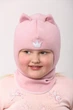 Зимняя шапка-шлем Beezy для девочки 2225-24-22 Кошка р. 0 (44-46 см) - изображение 1