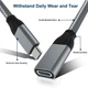 Кабель-подовжувач BASESAILOR Type-C to Type-C USB3.1 Gen2 10Gbps 100W 2м Grey - зображення 1