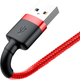 Кабель Baseus Cafule Cable USB For iP 2 А 3 м Red/Red (CALKLF-R09) - зображення 5