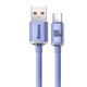 Kabel Baseus Crystal Shine Series Fast Charging Data Cable USB to Type-C 100 W 1.2 m Purple (CAJY000405) - obraz 2