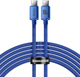 Kabel Baseus Crystal Shine Series Fast Charging Data Cable Type-C to Type-C 100 W 1.2 m Blue (CAJY000603) - obraz 1