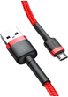 Кабель Baseus Cafule Cable USB for Micro 1.5 A 2 м Red (CAMKLF-C09) - зображення 3