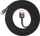 Kabel Baseus Cafule Cable USB for Micro 2 A 3 m Red/Black (CAMKLF-H91) - obraz 2